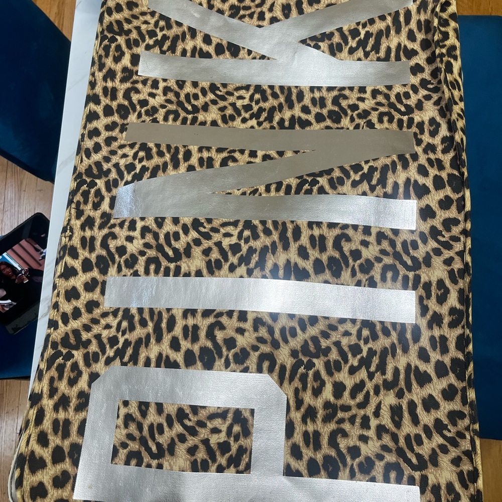 Leopard Print Tote with Silver Accents